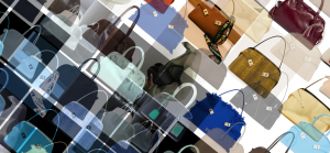 Do I like it or do I just see it everywhere? Graphic banner image showing an overlapping grid of bowler bag purses from a variety of brands: The Row, Ferragamo, COS, Jacquemus